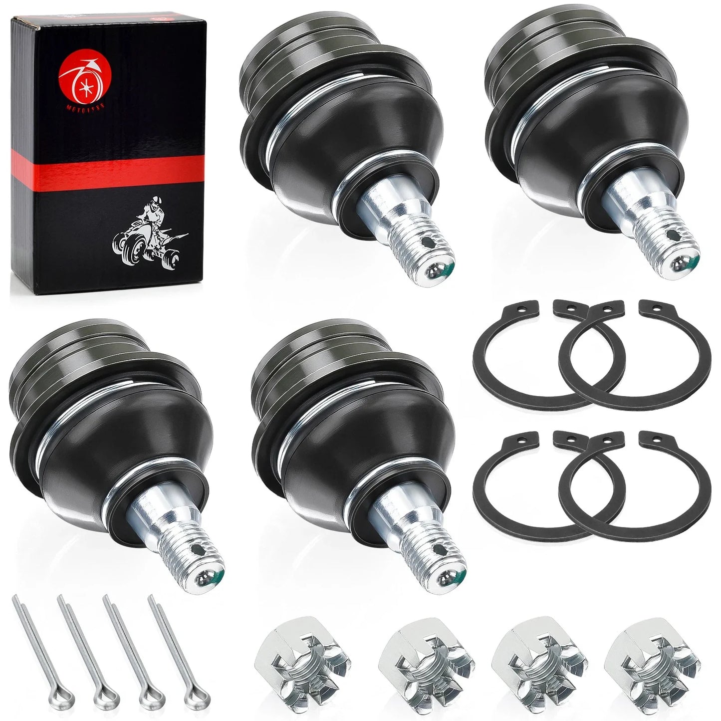 Upper Lower Ball Joints 4 Pack for Suzuki KingQuad 500 LTA500 AXi (2011–2023)