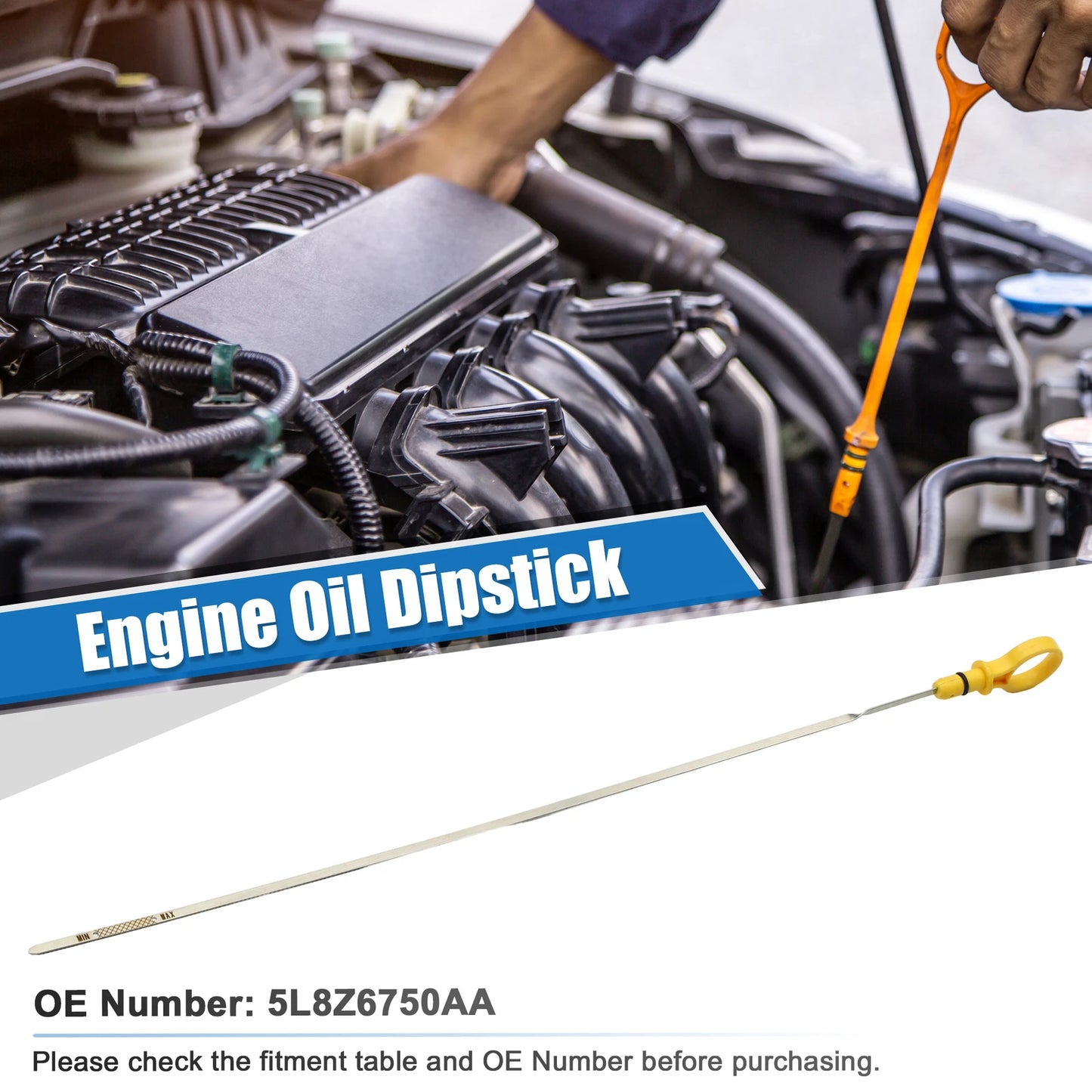 Engine Oil Fluid Level Dipstick for Ford Taurus 3.0L V6 (2002–2006) No. 5L8Z6750AA
