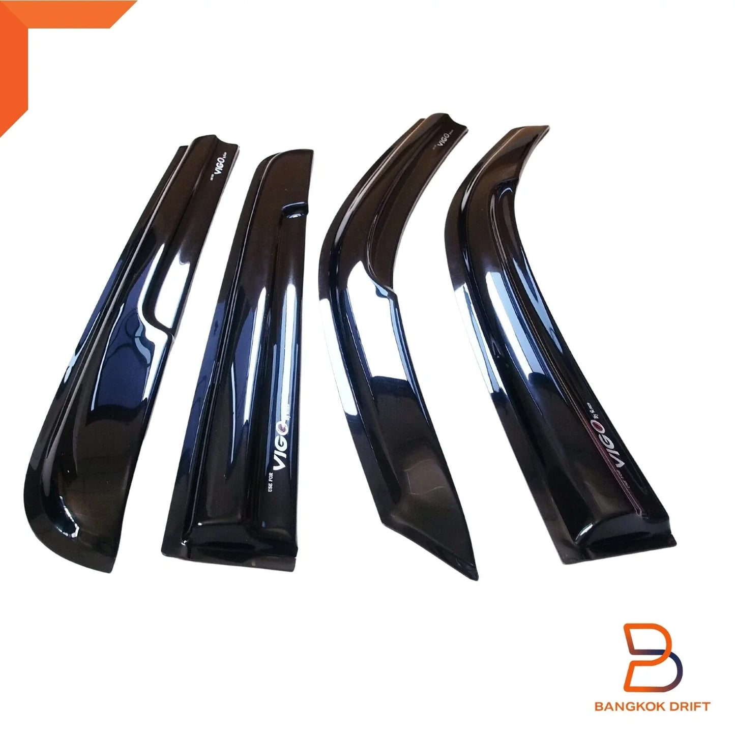 Side Visor Rain Shield Wind Deflector for Toyota Hilux Vigo (2005-2014)
