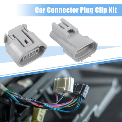 Set of 3 Pin TS Alternator Connector Male Female Adapter for Toyota