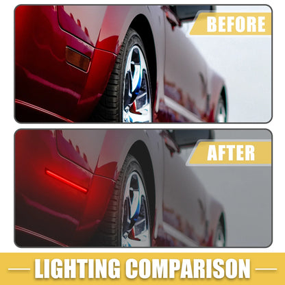 LED Side Marker Lights 2 x Amber Red for Dodge (68195788AB)
