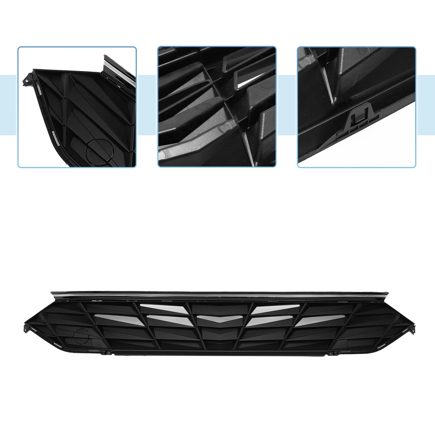 Front Upper Bumper Grille for Hyundai Elantra (2021–2022) Black
