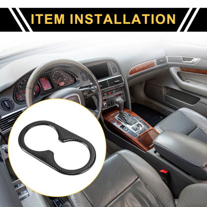 Carbon Fiber Pattern Cup Holder Trim for Ford F-150 (2021–2024)