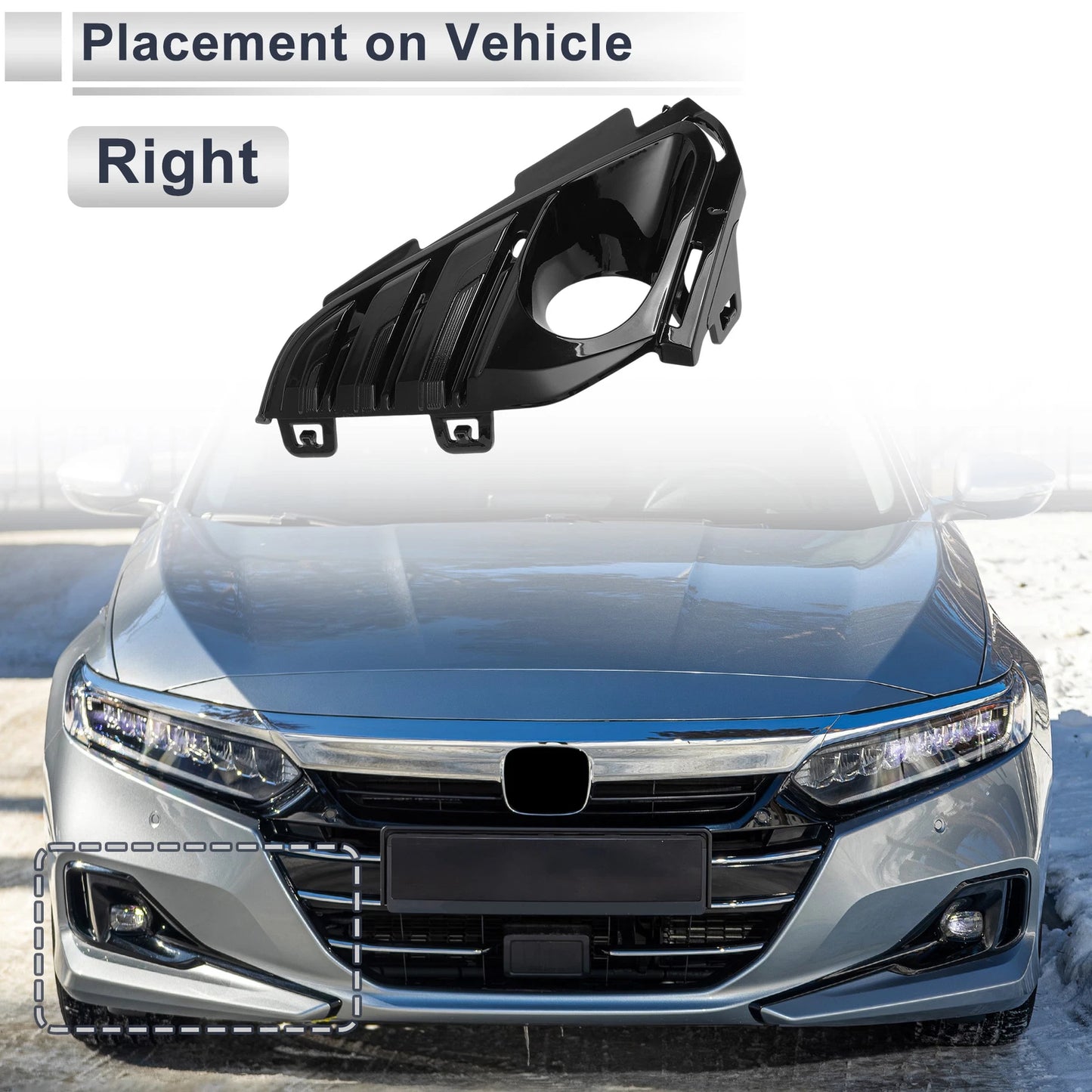1 Pc Fog Light Grill for GMC Terrain (2018–2021) No.23196308