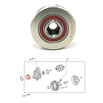 Alternator Pulley with Clutch for Toyota Hilux Pickup (KUN10, GUN123, KUN125)