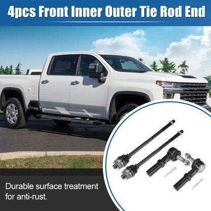 4pcs Tie Rod End Links Kit for Chevrolet Avalanche (2002-2013)
