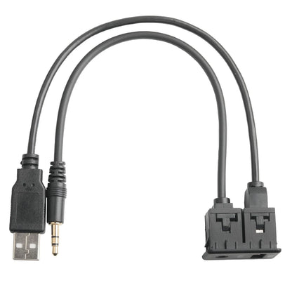 15cm AUX USB Socket Jack Extension Cable Adapter for Universal Car Dash Mount
