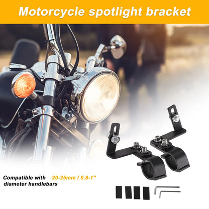 Light Bar Mounting Bracket Set of 2 for Motorcycle (Universal Fit)