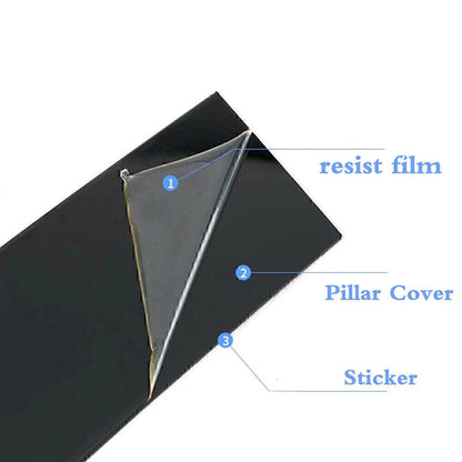 6 x Car Pillar Post Door Trim Black Covers for Toyota Sienna (2004-2010)