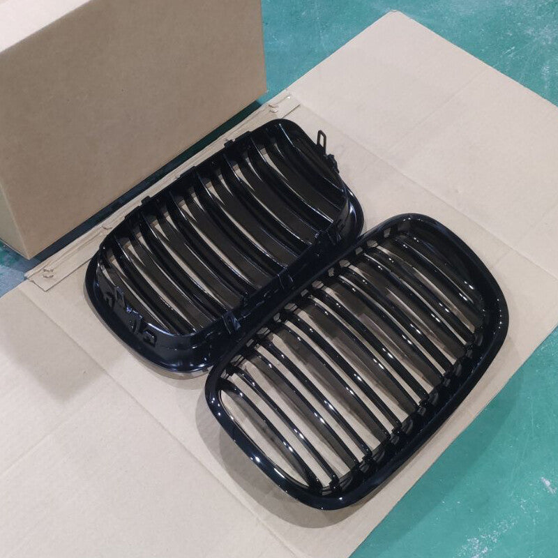 Gloss Black Front Kidney Grill for BMW X5 X6 (2007–2013)