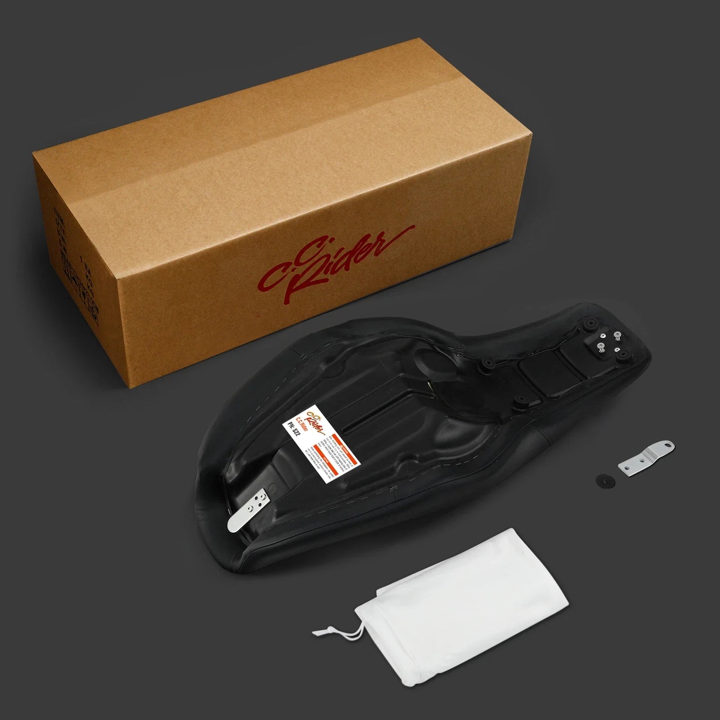 Black Gel Seat for Harley Dyna Fat Bob Street Bob (2006-2017)