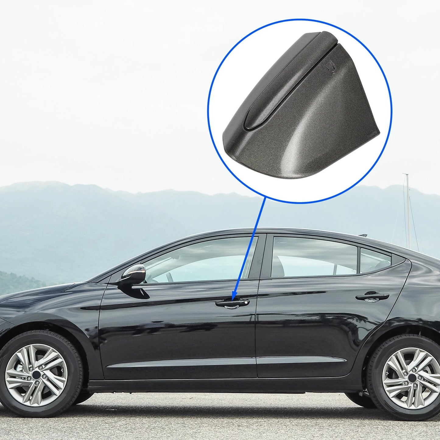 Front Left Door Handle Protector for Ford Mondeo Edge Taurus (2013–2020) Gray