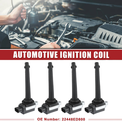 Set of 4 Ignition Coils for Nissan Tiida (2007–2010) No. 22448ED800
