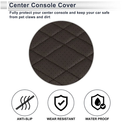 Center Console Cover with Storage Bag for BMW 5 Series (2018-2023) Deep Brown