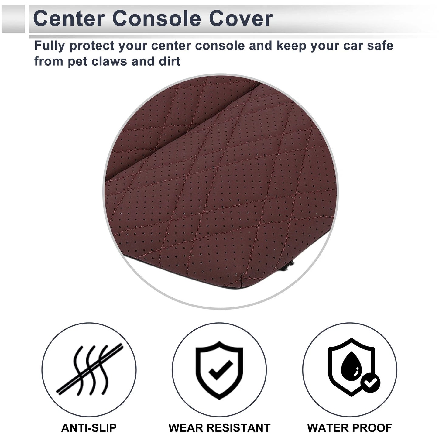 Set of 1 Center Console Cover for BMW 5 Series G30 (2018–2023) Dark Red