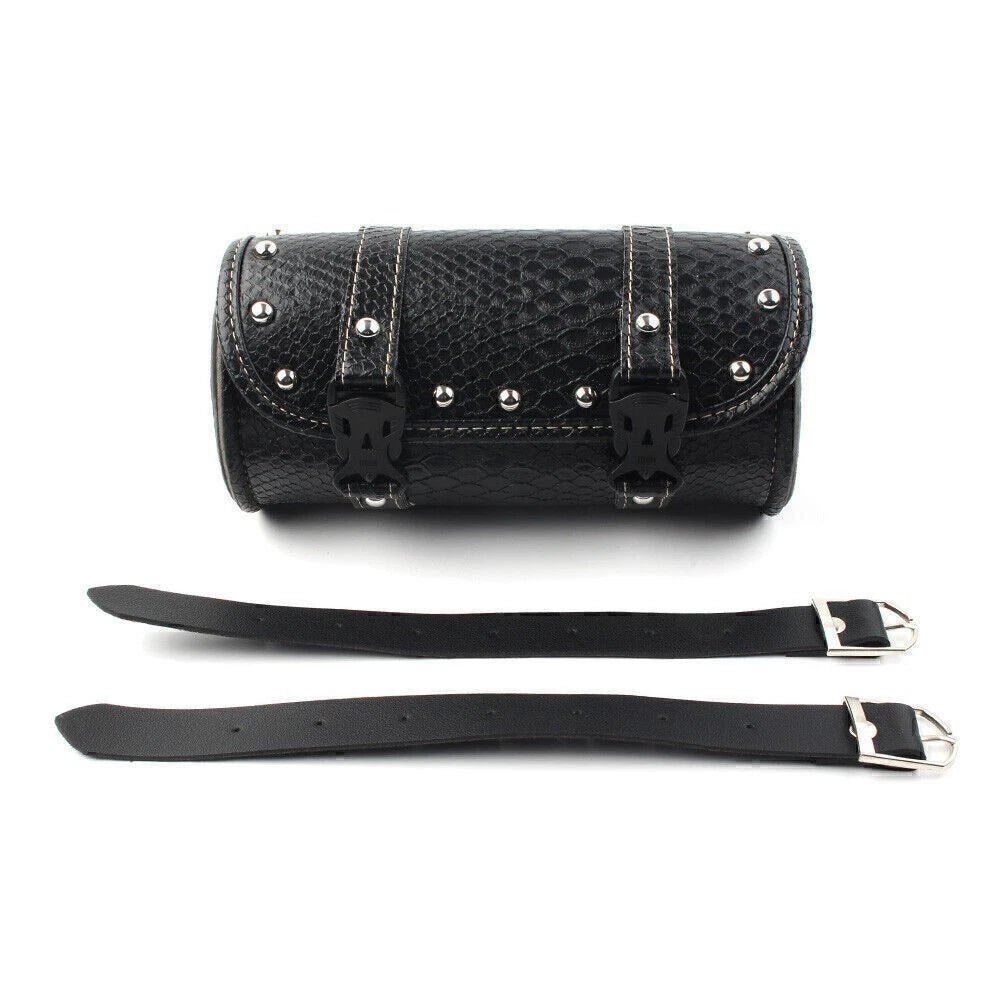 Leather Tool Bag for Universal Motorcycle Handlebar Saddlebag