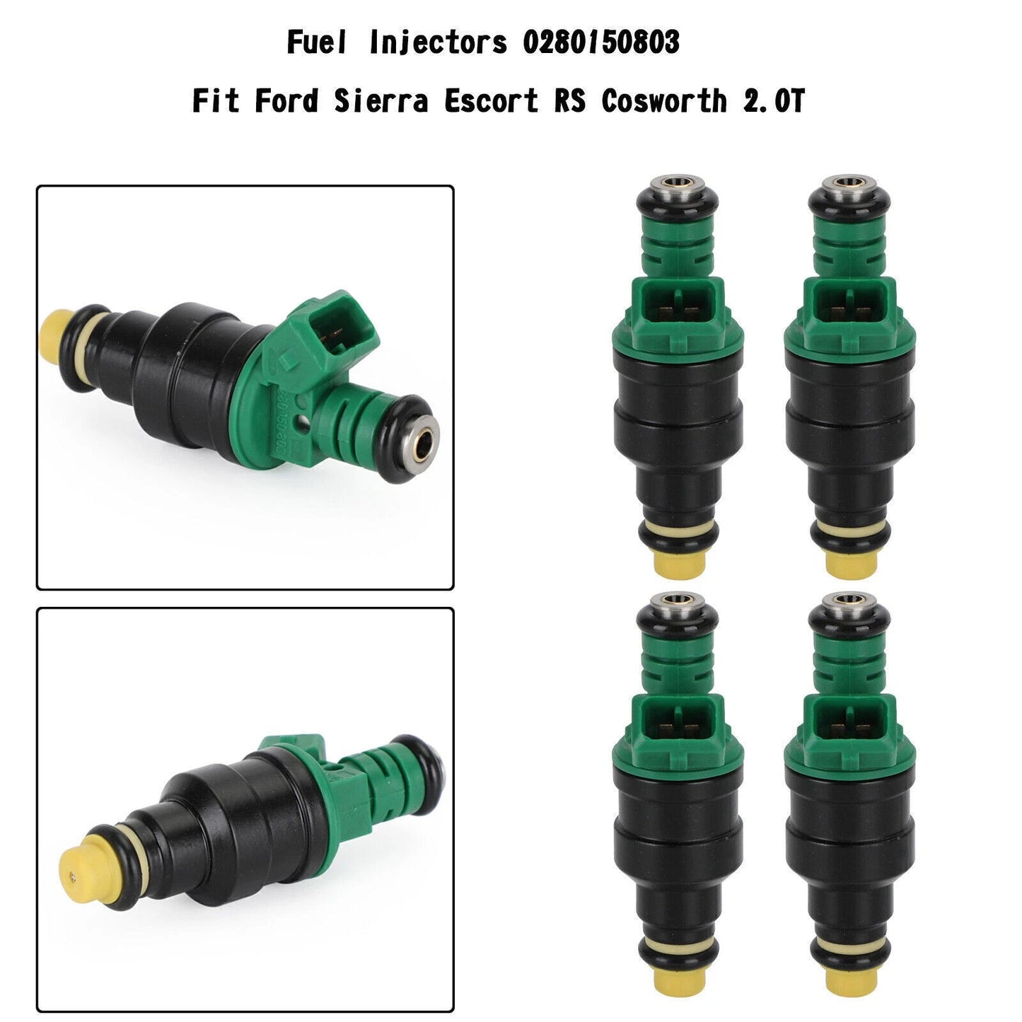 4X Fuel Injectors 0280150803 for Ford Sierra Escort RS Cosworth (1982–1997)