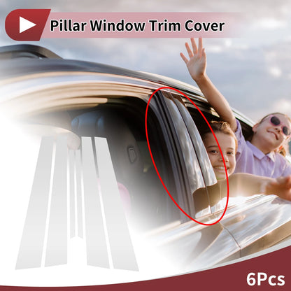 Set of 6 Door Pillar Window Trim for Mitsubishi Lancer (2002–2007)
