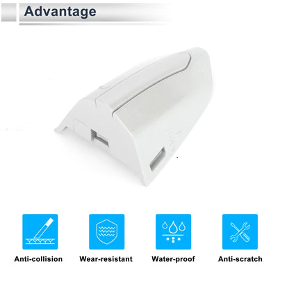 Front Left Door Handle Protector for Ford Mondeo Edge Taurus (2013–2020) White