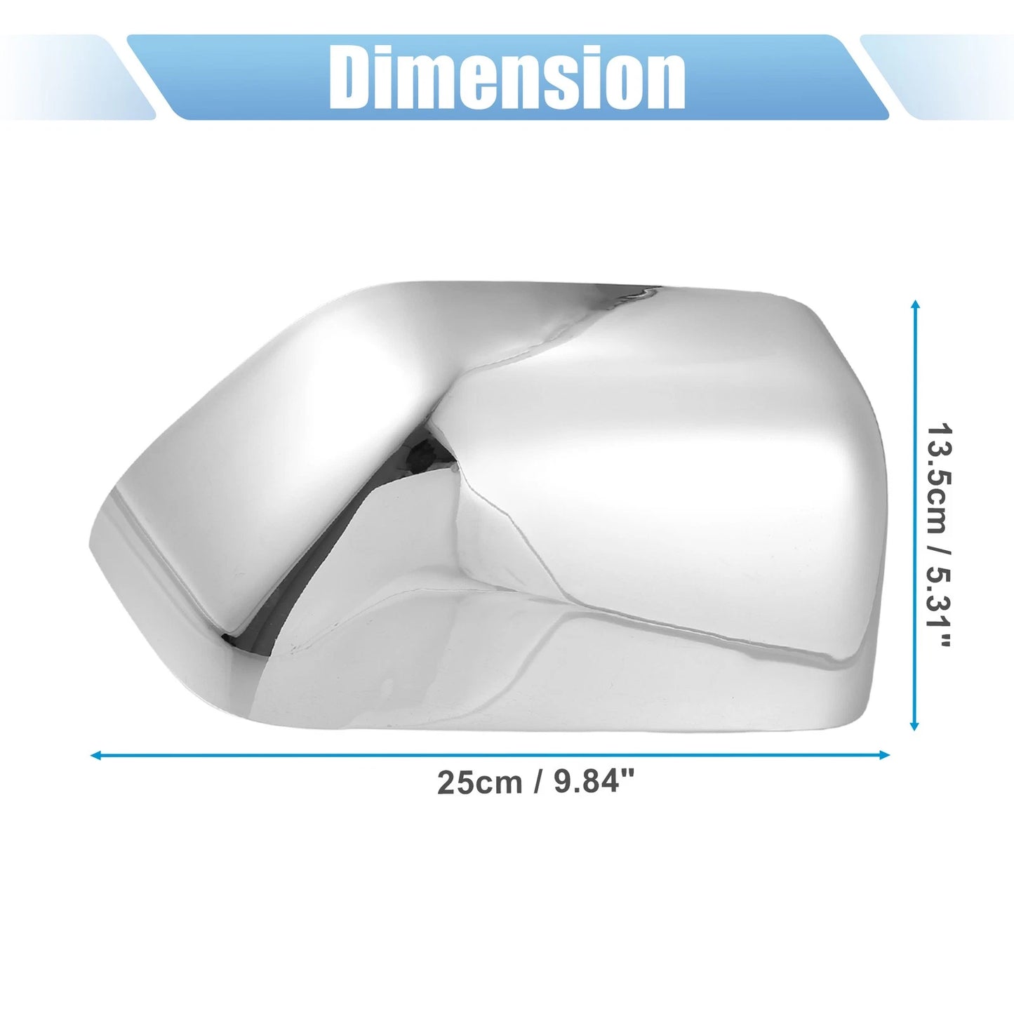 1 Pair Chrome Plated Top Half Mirror Cover for Ford F-250 F-350 F-450 F-550 (2000–2023)