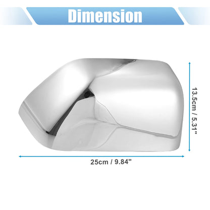 1 Pair Chrome Plated Top Half Mirror Cover for Ford F-250 F-350 F-450 F-550 (2000–2023)