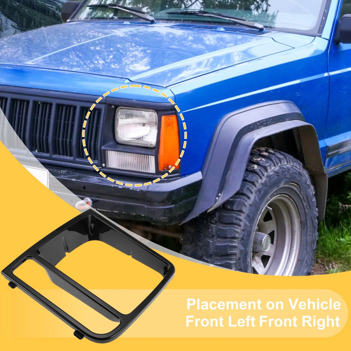 Headlamp Bezel Set for Jeep Cherokee (1997–2001)