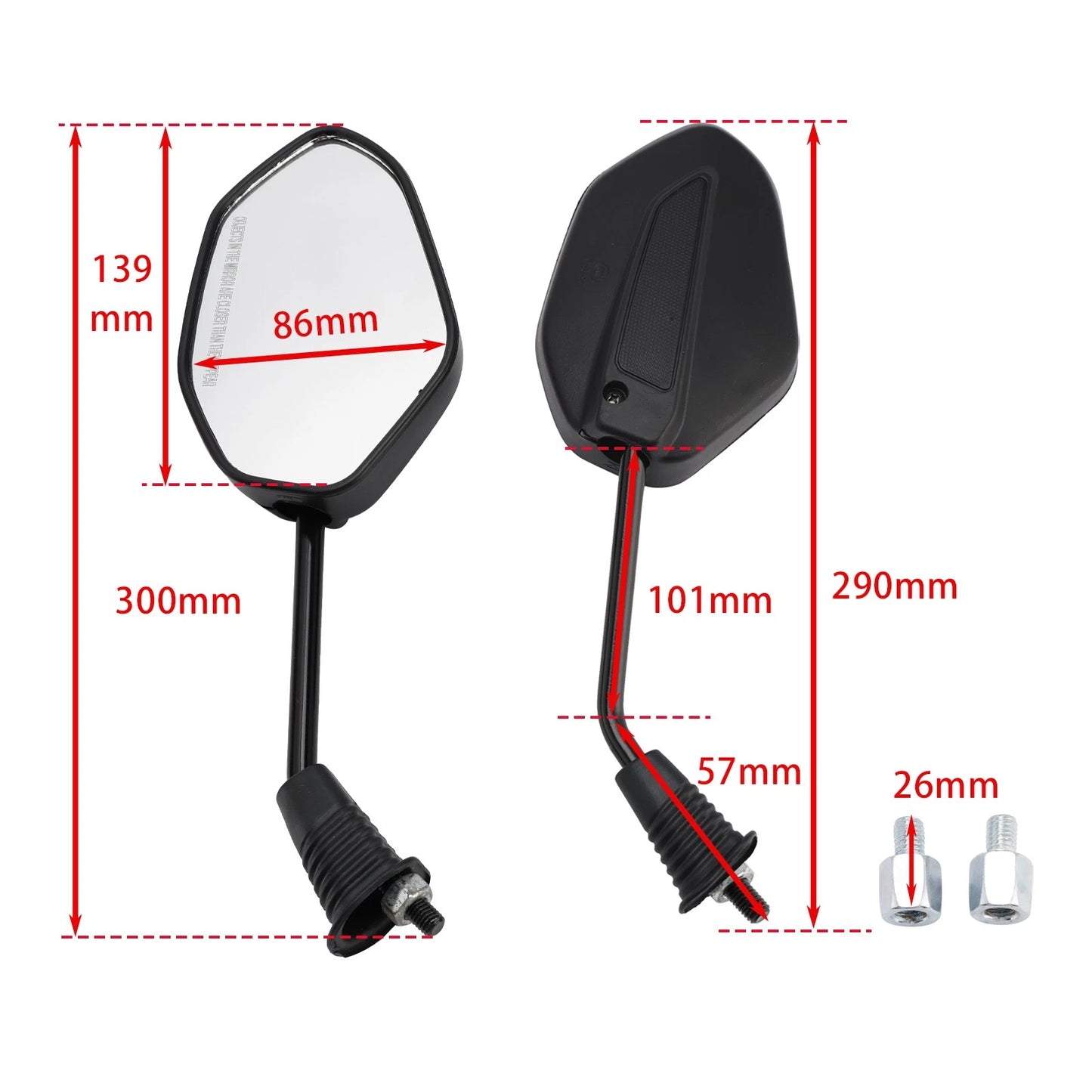Right/Left Mirror for Honda Dio 110, SCV 110 (2017–2022)