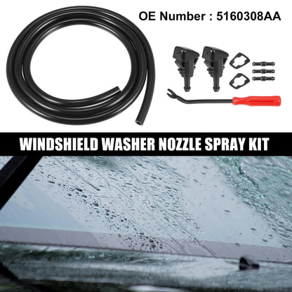 9 x Front Windshield Washer Nozzles for Dodge Caliber (2007-2012)