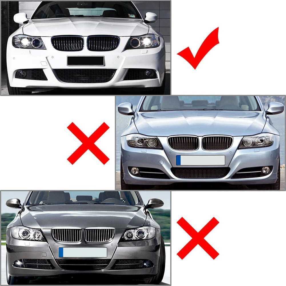 Front Bumper Side Spoiler Splitter for BMW 3 Series E90 E91 (2005–2008)
