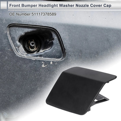 Front Left Side Bumper Headlight Washer Nozzle Cover Cap for BMW X5 Unpainted