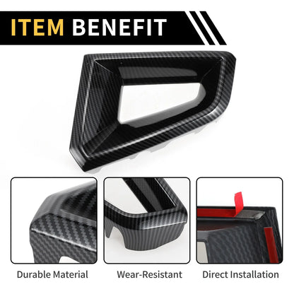 Front Side Bumper Grille Cover for Chevy Colorado (2023-2024) Carbon Fiber