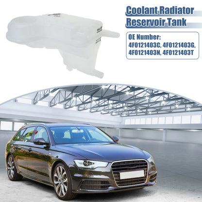 Coolant Radiator Reservoir Tank 4F0121403N with Cap Sensor for Audi A6 (2005–2011)