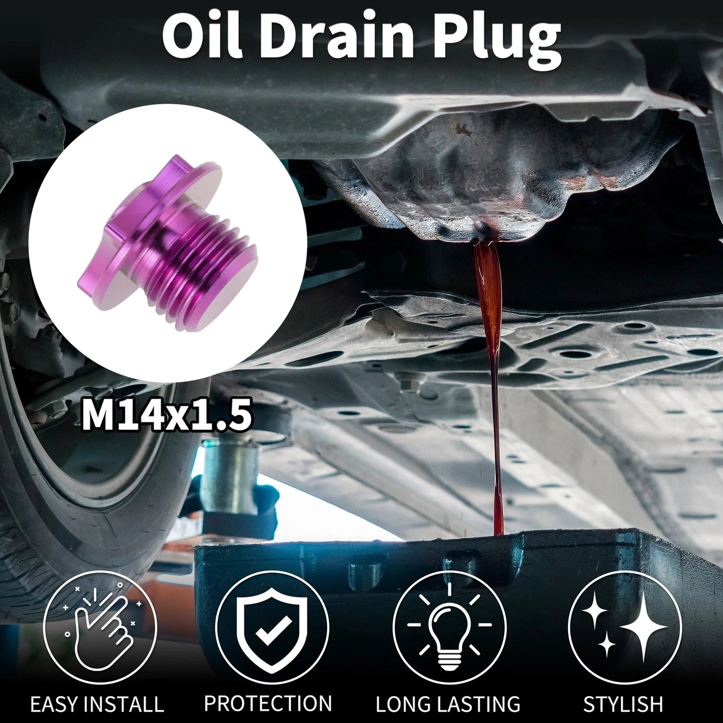 Oil Drain Plug for M14*1.5 Thread Repair (Universal Fit)