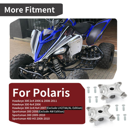 Set of 2 Rear Hubs with Bolts for Polaris Hawkeye 300 Sportsman 400 (2004–2014)