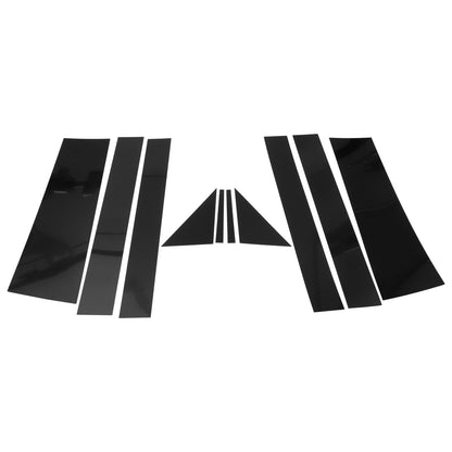 10X Door Pillar Window Trim for Dodge Grand Caravan (2008–2016) Black