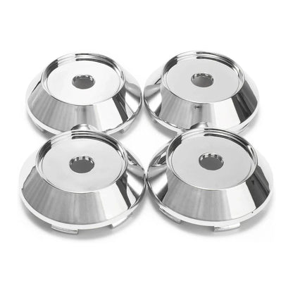 4 x Universal 68mm Chrome Rim Hub Caps for Wheel Center Cap