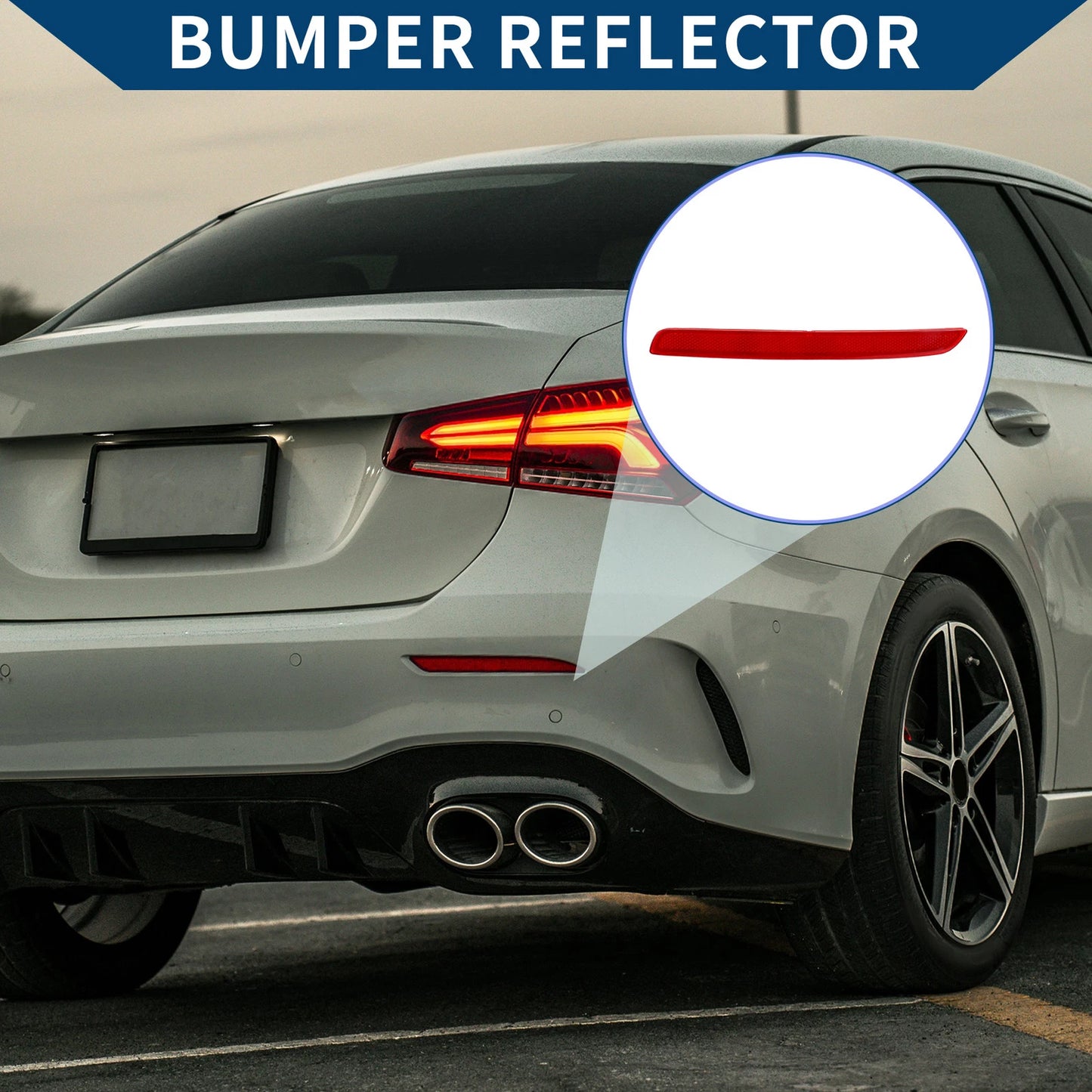 Bumper Reflector No.2138202600 for Mercedes-Benz A220 (2019–2022) 1 Pcs Rear Right