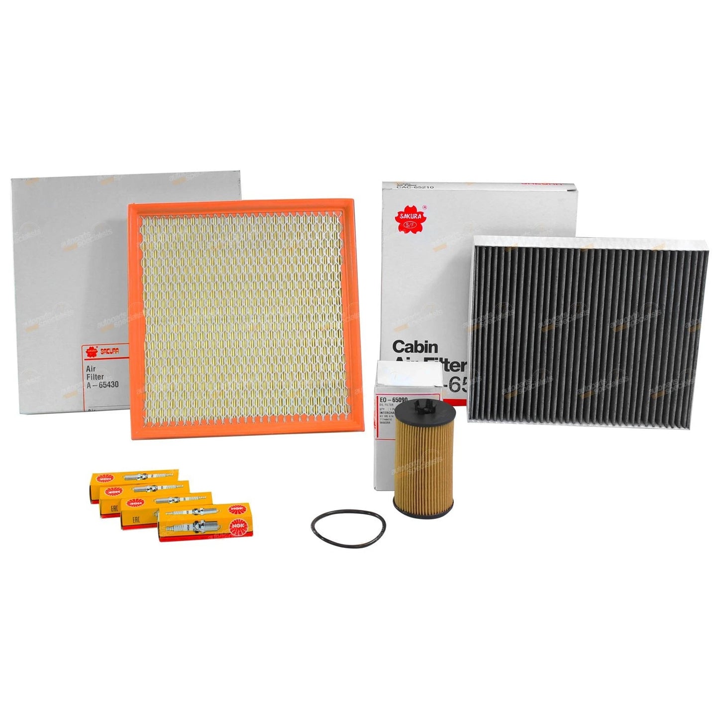 Service Kit with Air Oil Filters & Spark Plugs for Holden Cruze (2009–2017)
