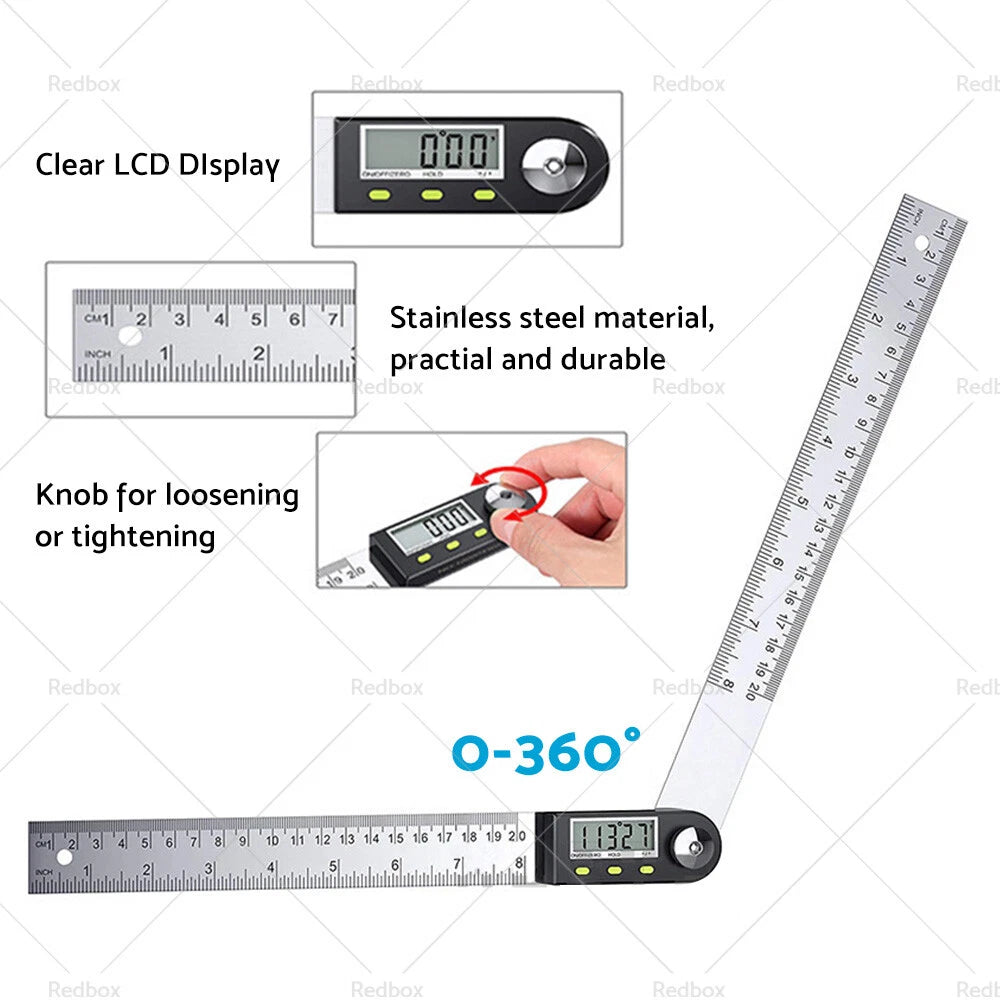 360° Digital Angle Finder Protractor for Goniometer Ruler (2020-2023)