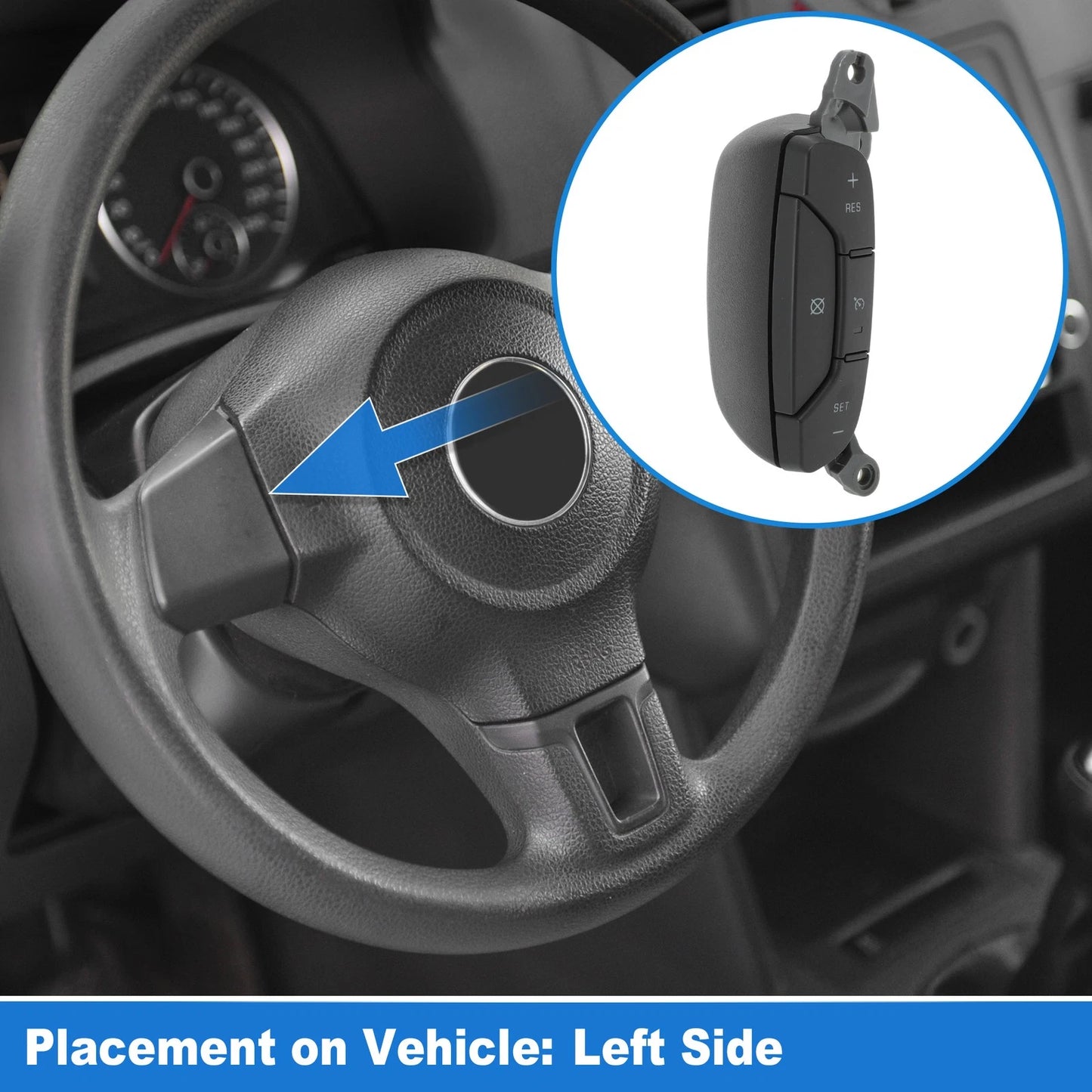 Left Steering Wheel Cruise Control Switch for Silverado Sierra (2007–2014) No. 15819309
