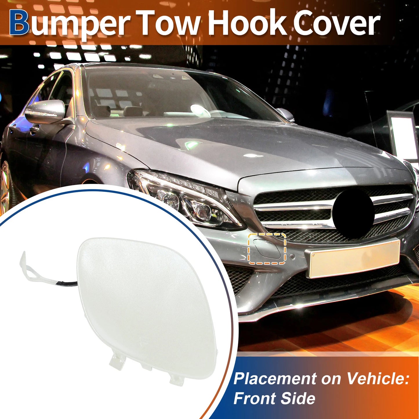 Tow Hook Cover for Mercedes-Benz (A2058850024) Diamond White