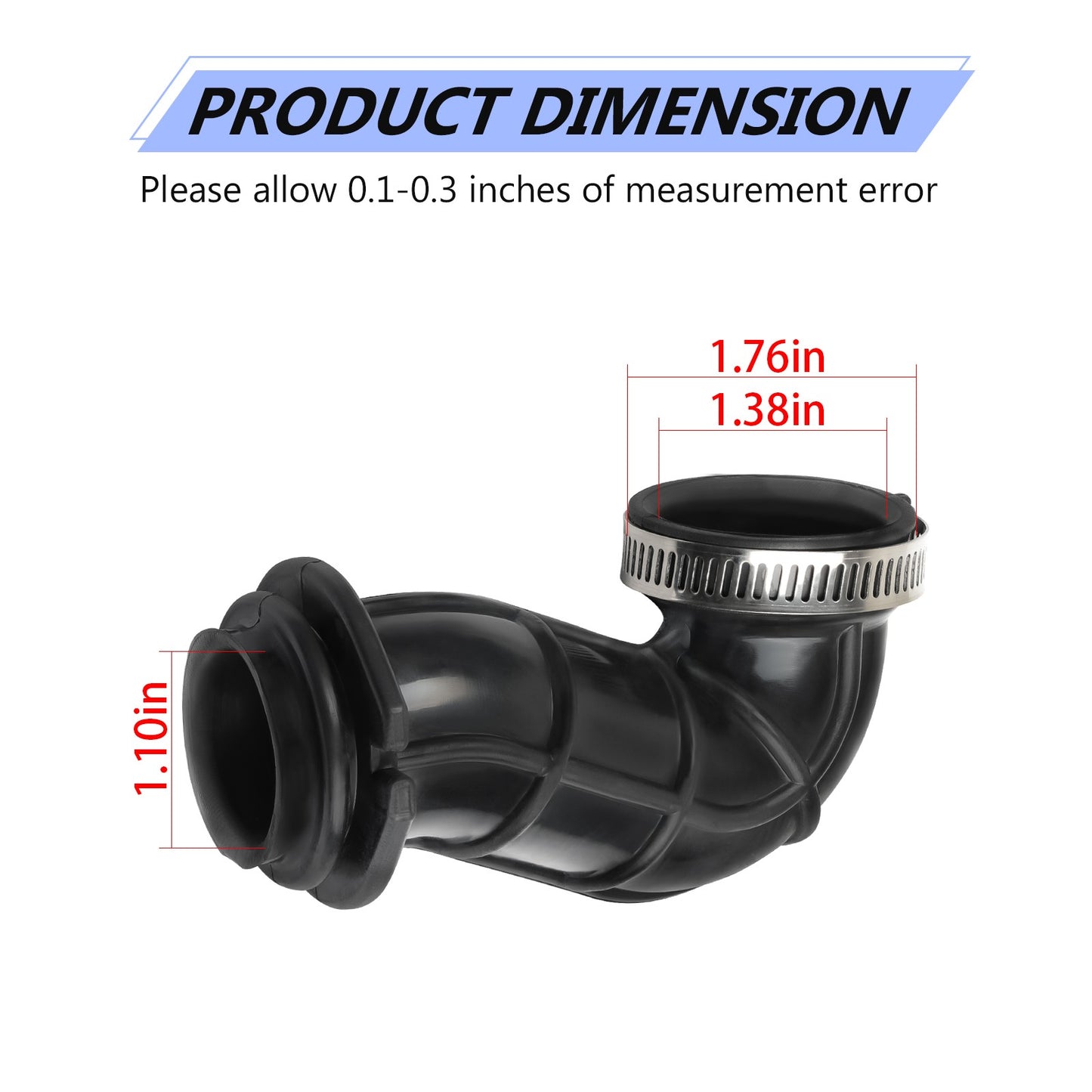 Airbox to Carburetor Boot for Yamaha TTR110E (2008–2009, 2011–2024)