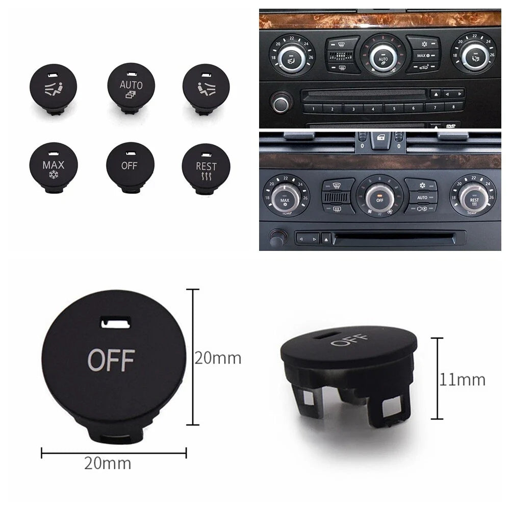 1 Set A/C Panel Switch Button Cover for BMW 5 Series E63 E60 E64 (2003–2010)