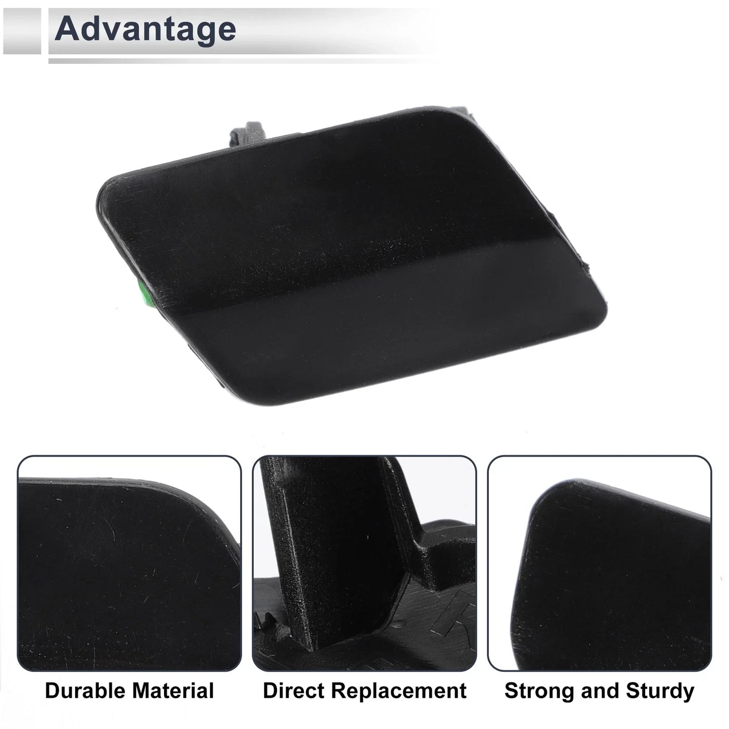 Front Right Side Bumper Headlight Washer Nozzle Cover Cap for BMW 335i GT Black