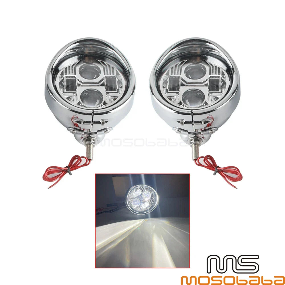 4.5" LED Fog Lights for Harley Dyna, Softail, Sportster, Street Glide