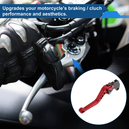 Adjustable Short Brake Clutch Levers 1 Pair for Suzuki GSXR750 (2004–2005) Red