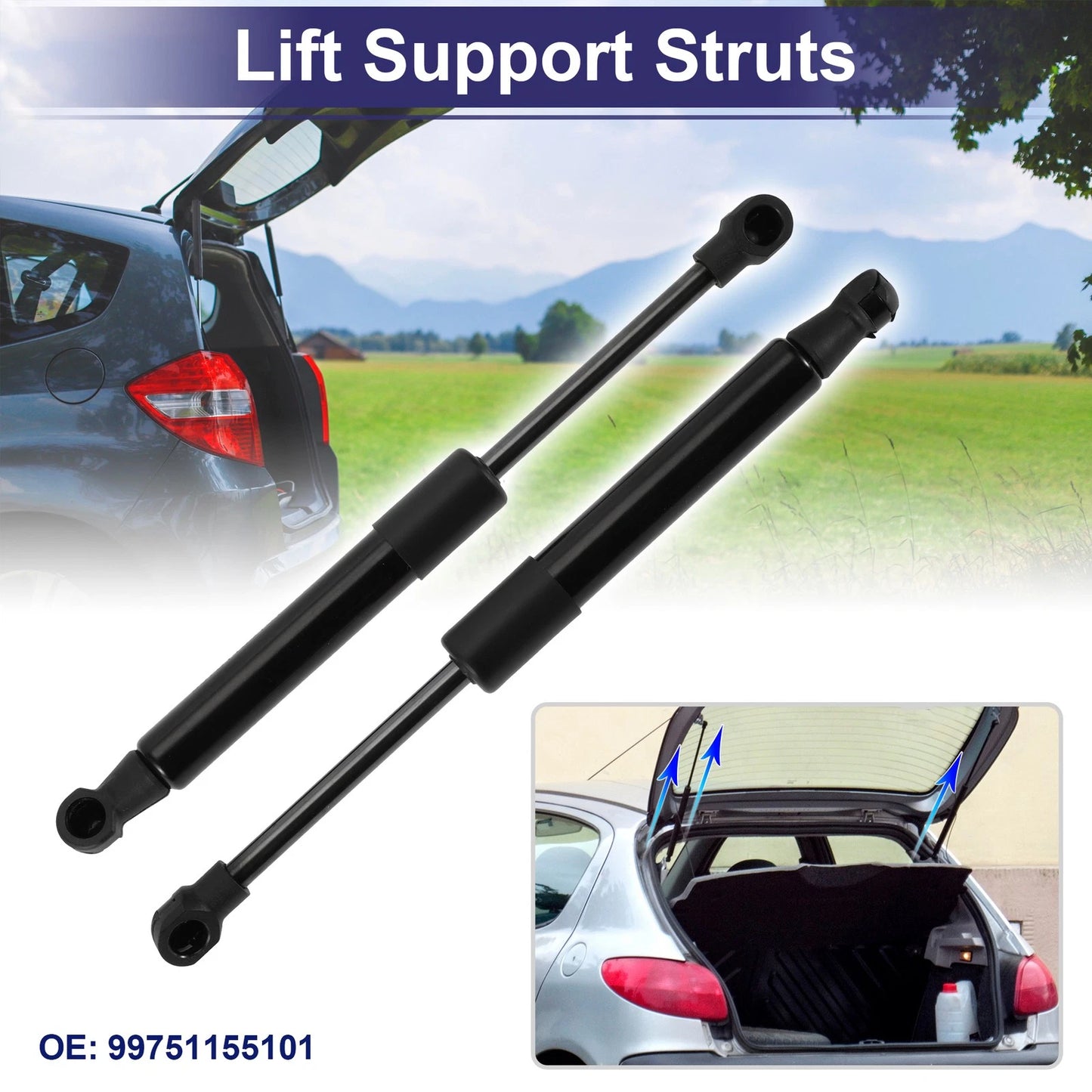 Rear Hatch Lift Support Struts No. 99751155101 for Porsche Boxster (1997–2004)