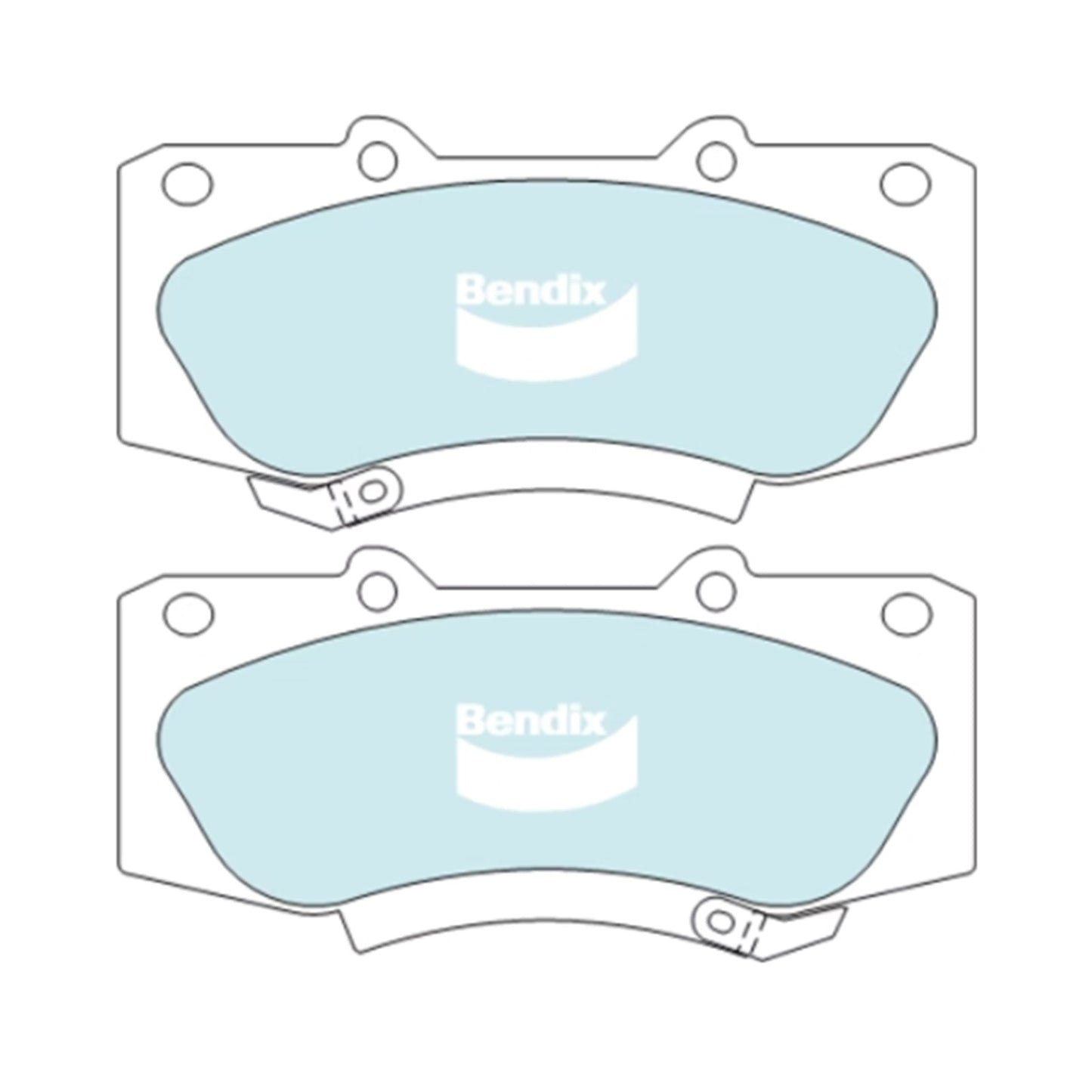 Set of 4 Front Disc Brake Pads for Toyota Hilux (2012–2015)