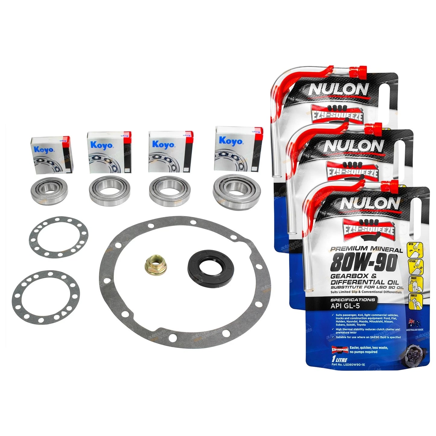 Diff Bearing Rebuild Kit + Oil for Landcruiser FJ40 FJ45 FJ55 FJ60 (1960–1984)