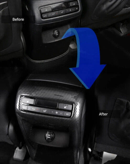 Carbon Fiber Air Outlet Anti-Kick Cover Trim for Hyundai Palisade (2020–2025)
